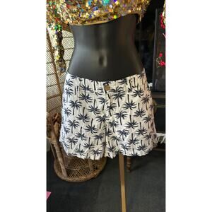y2k preppy palm tree novelty print shorts
